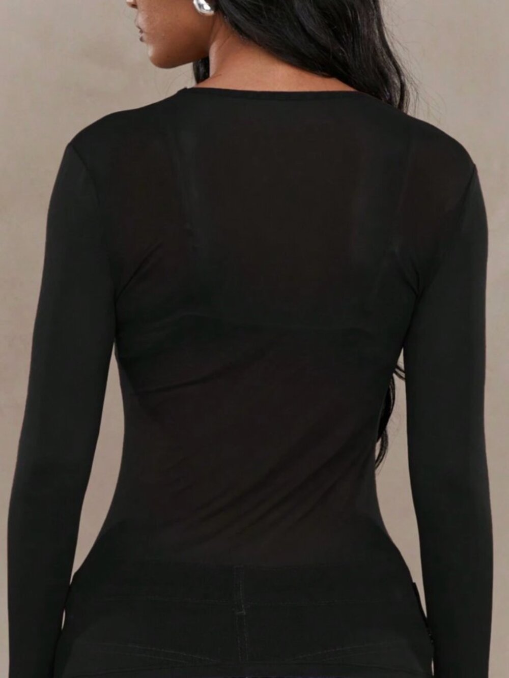 MISSGUIDED Long Sleeve Mesh Top - New - Picture 2 of 7